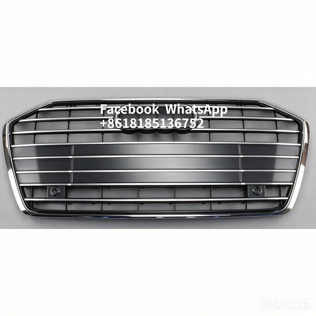 4K0853651BRU6/T/3FZ For Audi A6L C8 Front Upper Grille With Logo Chrome Frame Car Bumper Center Grille Replacement Part