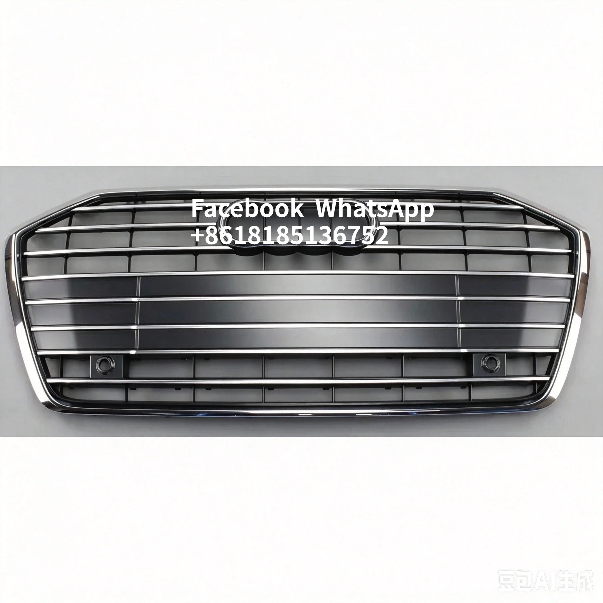 4K0853651BRU6/T/3FZ For Audi A6L C8 Front Upper Grille With Logo Chrome Frame Car Bumper Center Grille Replacement Part