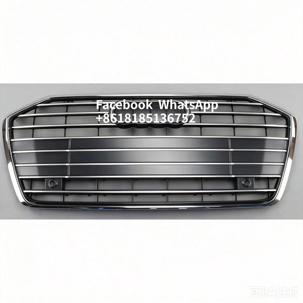 4K0853651BRU6/T/3FZ For Audi A6L C8 Front Upper Grille With Logo Chrome Frame Car Bumper Center Grille Replacement Part
