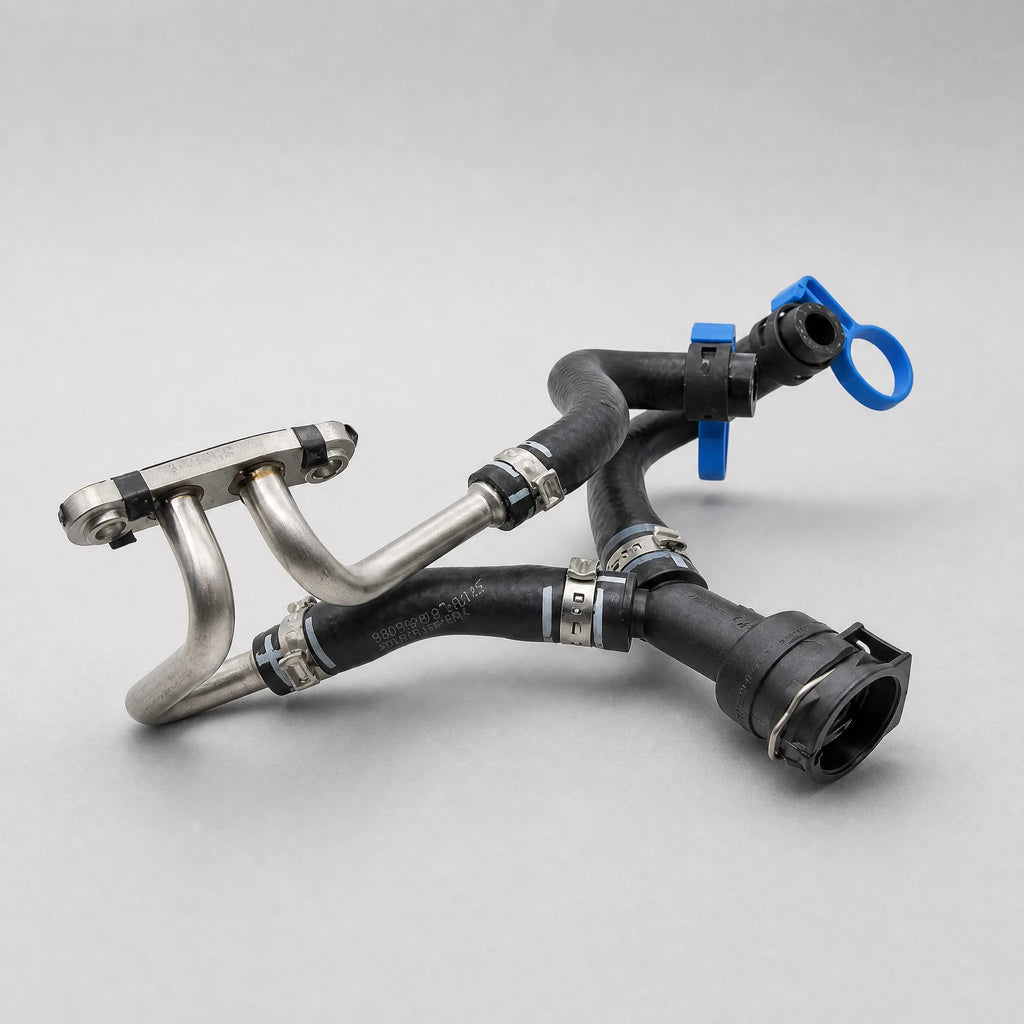 Automotive hose assembly side view