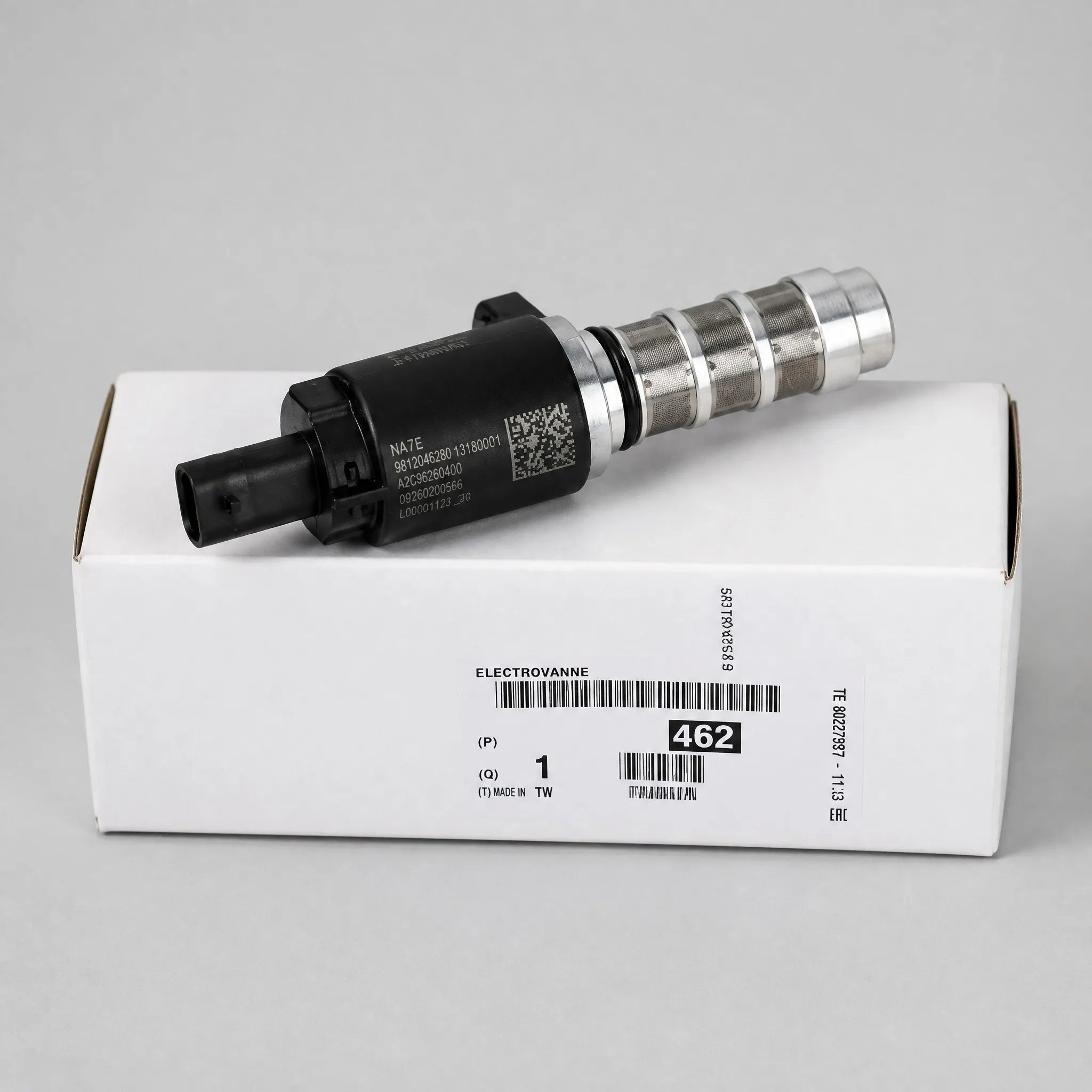 Automotive valve component three-quarter view