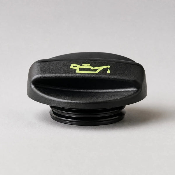 Engine oil filler cap flat-lay view