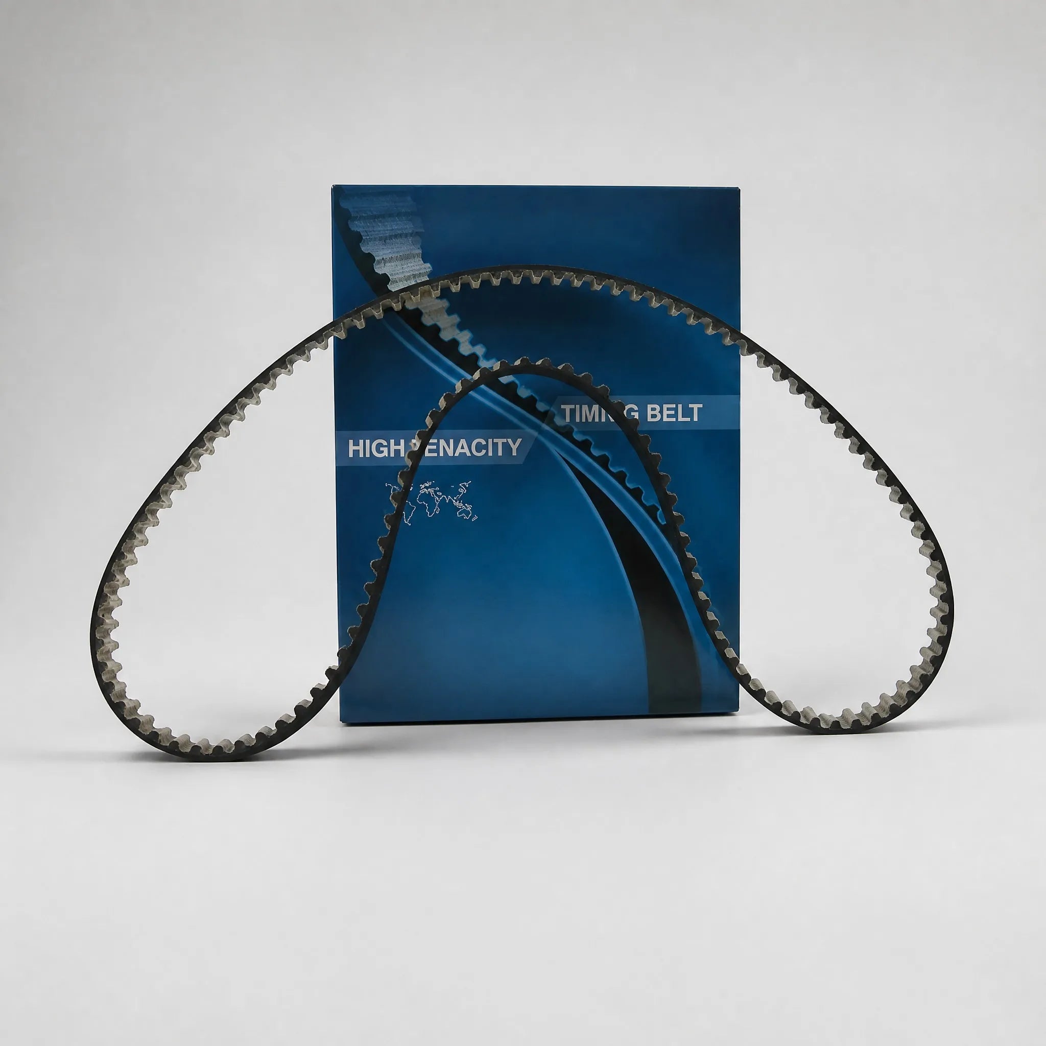 Engine timing belt three-quarter view