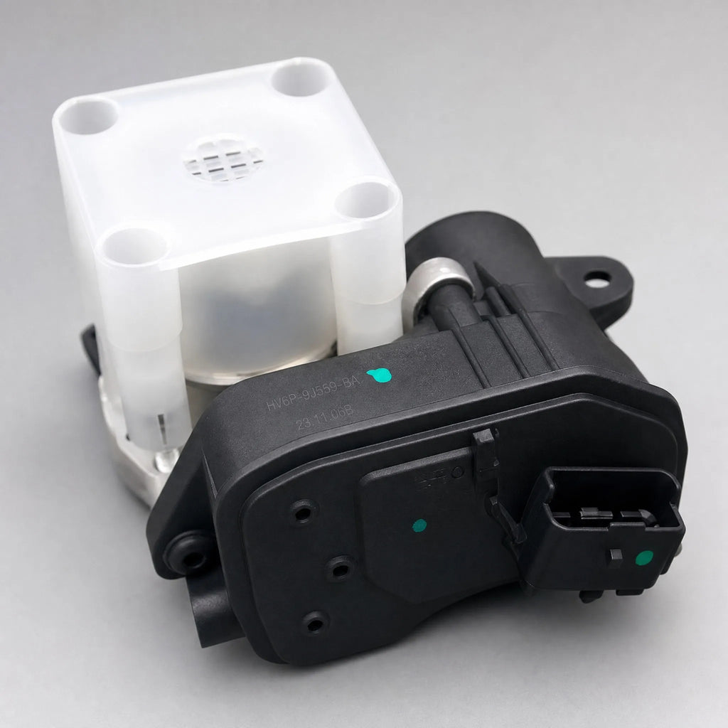 Automotive actuator motor component close detail