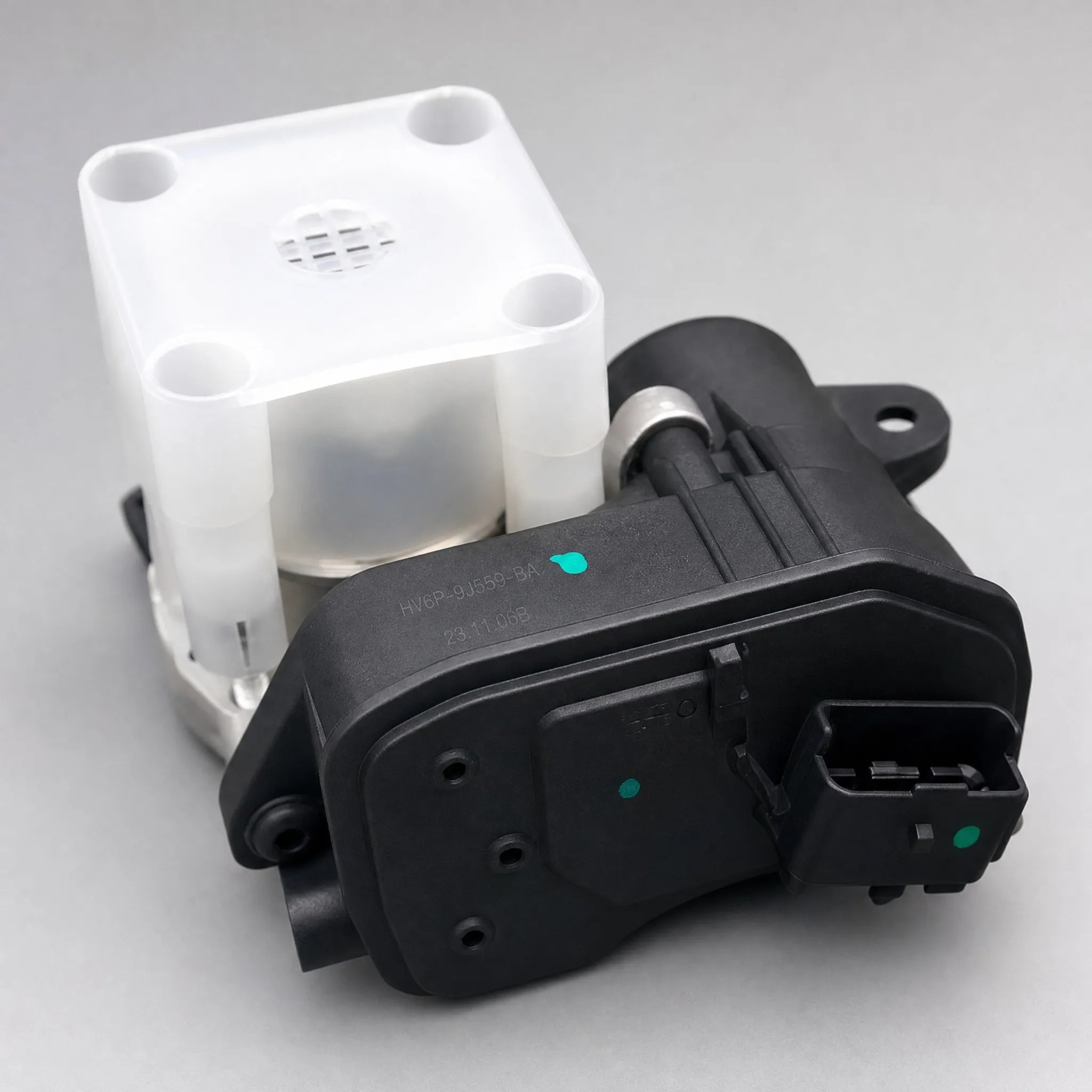 Automotive actuator motor component close detail