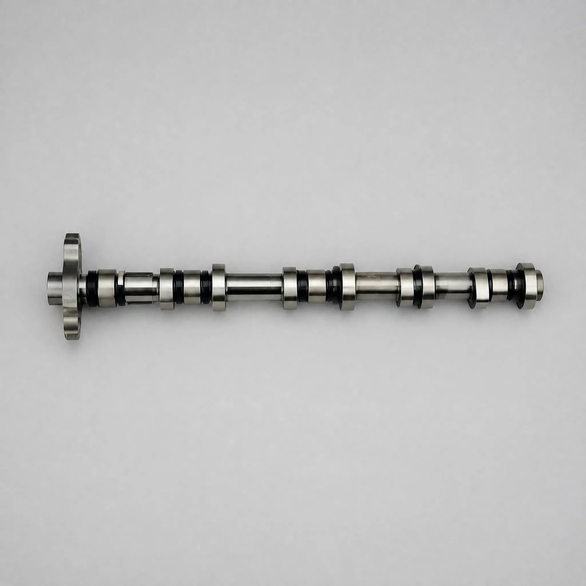 Engine camshaft flat-lay view