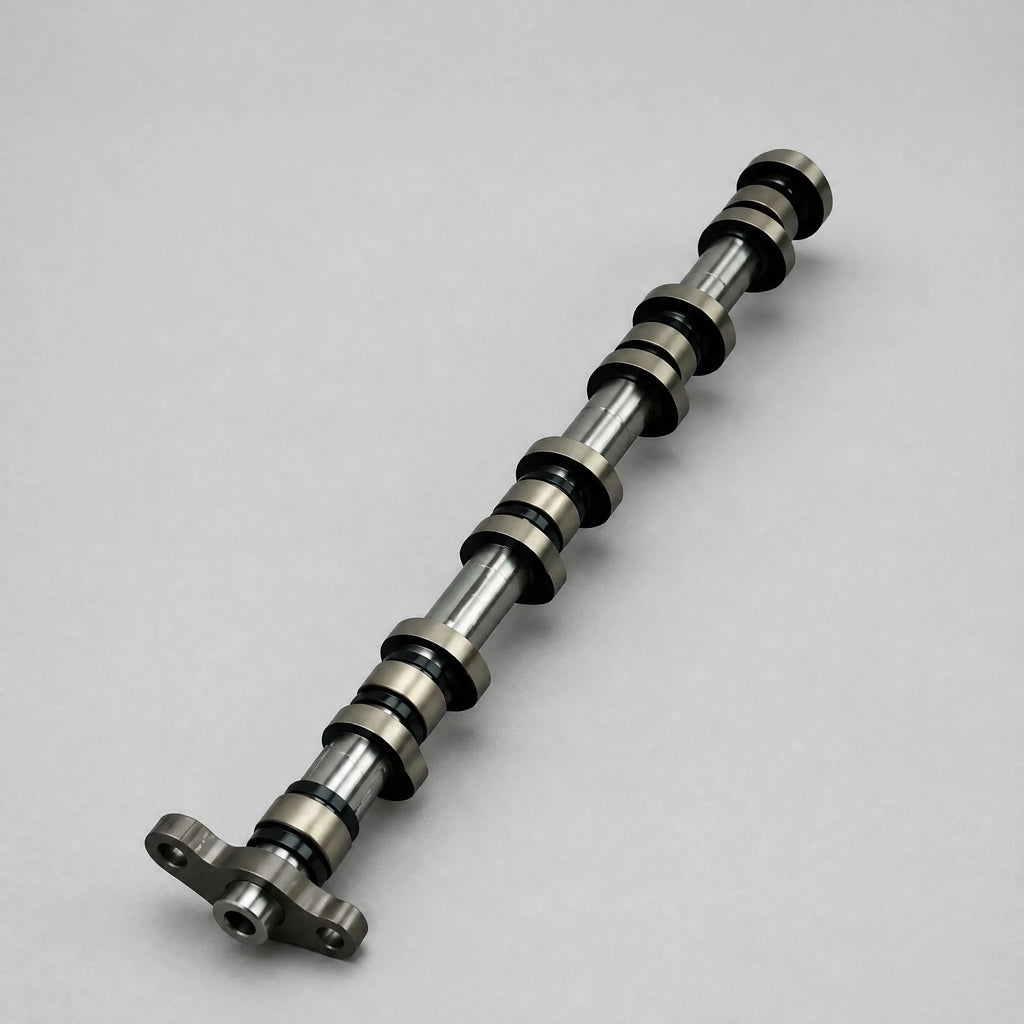 Engine camshaft three-quarter view