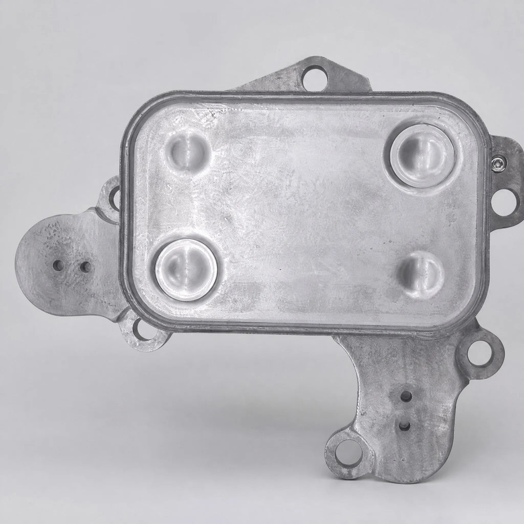 Automotive oil cooler component close detail