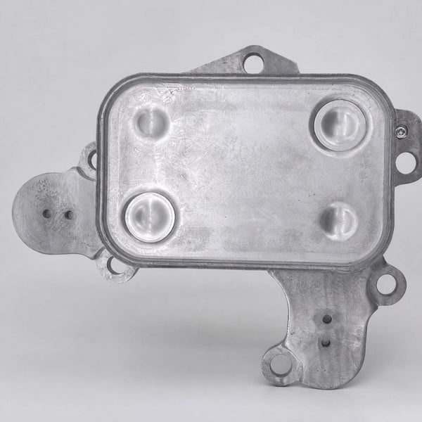Automotive oil cooler component close detail
