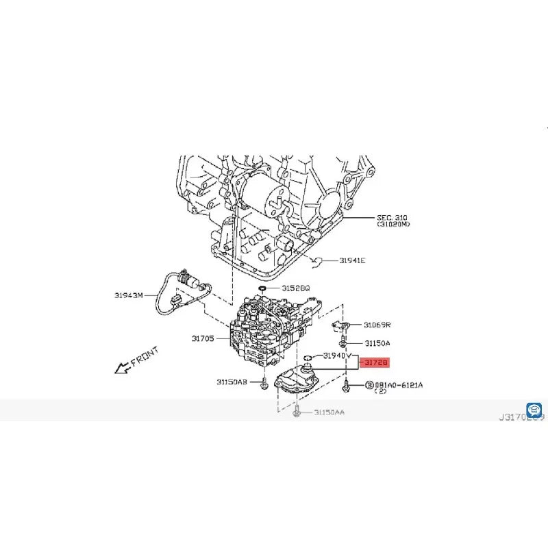 317281XF02 For Renault Koleos 09-16 Fluence Latitude 2.0 Transmission filter element Gearbox iron filter Secondary image