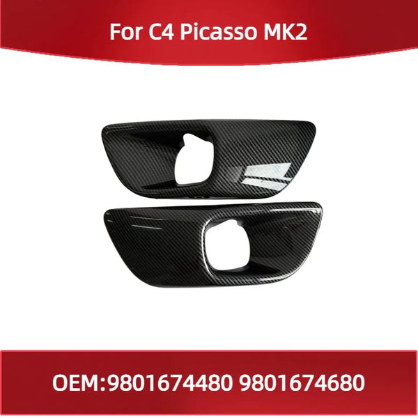 9801674480 9801674680 For Citroen C4 Picasso MK2 7 Seat Front Bumper Fog Lamp Light Trim Grille Cover Frame Lid Bezel Hood