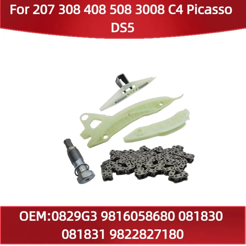 Timing Chain Suit Repair Kit 0829G3 9816058680 081830 081831 9822827180 for Peugeot 207 308 408 508 3008 Citroen C4 Picasso DS5
