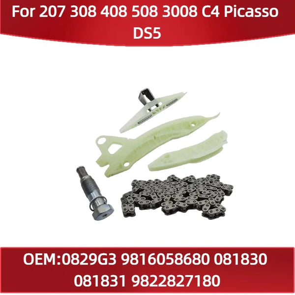 Timing Chain Suit Repair Kit 0829G3 9816058680 081830 081831 9822827180 for Peugeot 207 308 408 508 3008 Citroen C4 Picasso DS5