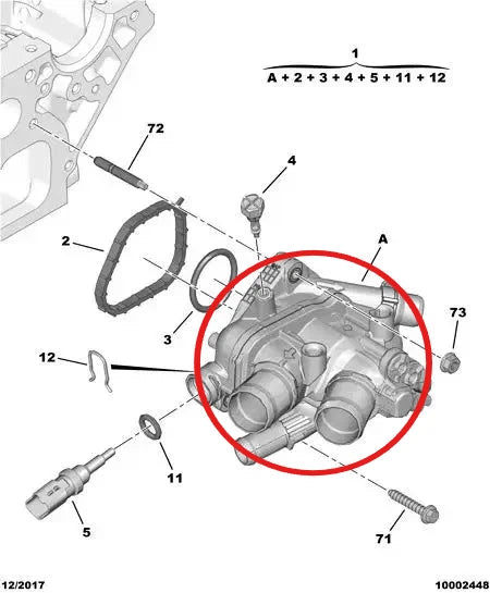 YL00957280 Suitable for Peugeot 4008 408 408X 5008 508L Citroen C5X C5 aircross C4L C6 Engine water outlet chamber Main image