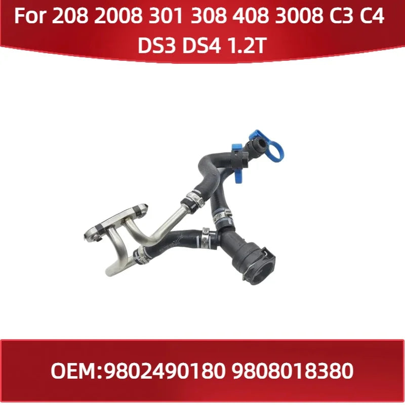 Turbine Cooling Water Pipe 9802490180 9808018380 for Peugeot 208 2008 301 308 408 3008 for Citroen C3 C4 DS3 DS4 1.2T