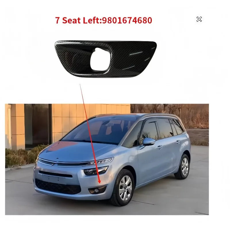 9801674480 9801674680 For Citroen C4 Picasso MK2 7 Seat Front Bumper Fog Lamp Light Trim Grille Cover Frame Lid Bezel Hood