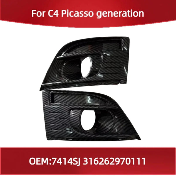 7414SJ 316262970111 For Citroen C4 Picasso generation Grand Bumper decorative protection component Front bumper fog light frame
