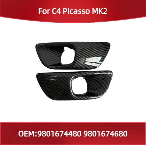 9801674480 9801674680 For Citroen C4 Picasso MK2 7 Seat Front Bumper Fog Lamp Light Trim Grille Cover Frame Lid Bezel Hood